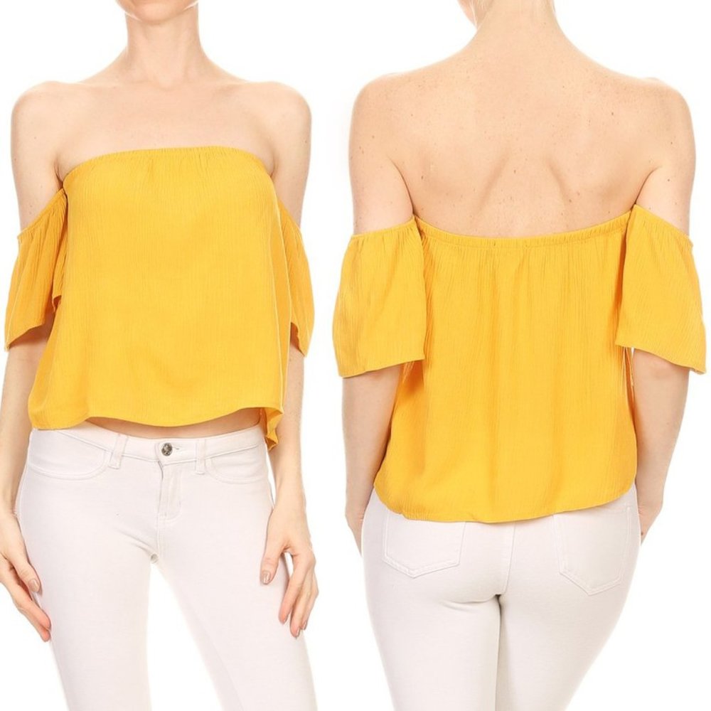 Plus Size Off Shoulder Blouse Top Mauve - Picture 6 of 7
